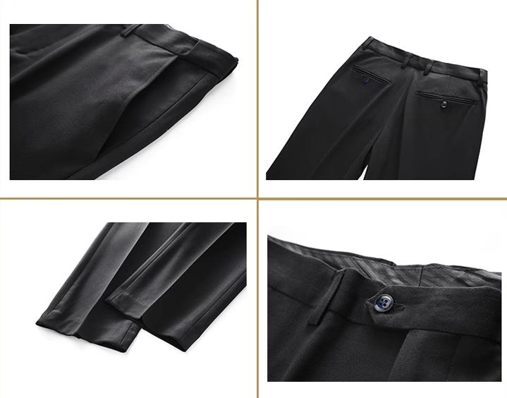 Men's Casual European And American Business Gentleman, Double-breasted Suit, Groom, Best Man, Host, Three-piece Suit + Waistcoat + Long Pants_voghion.com