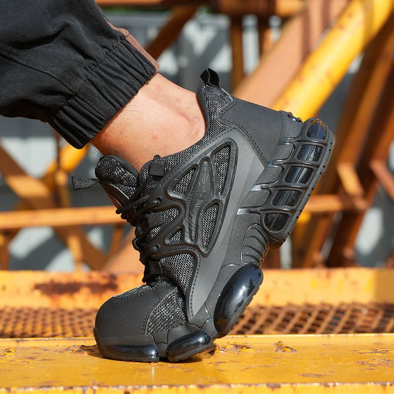 Work Steel Toe Shoes For Men Breathable Anti-smash Sport Safety Sneakers Shoes Security Protective Work Boots_voghion.com