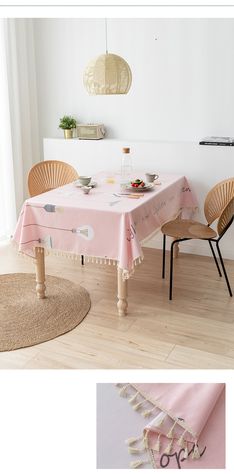 Tovaglia in poliestere nordico – Copertura rettangolare antiscivolo, resistente al calore e all'olio per tavoli da pranzo e da caffè_voghion.com