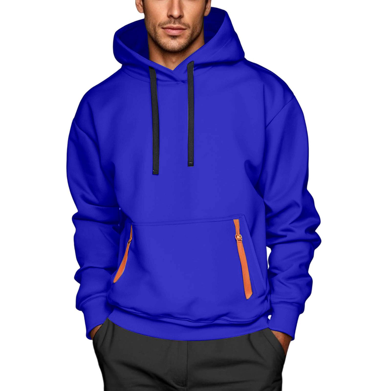 Statement-Hoodie für Herren – Avantgardistischer Pullover mit Schleifenbesatz, V-Ausschnitt und überschnittener Schulterpartie (S-XXXL, 10 kräftige Farben)_voghion.com