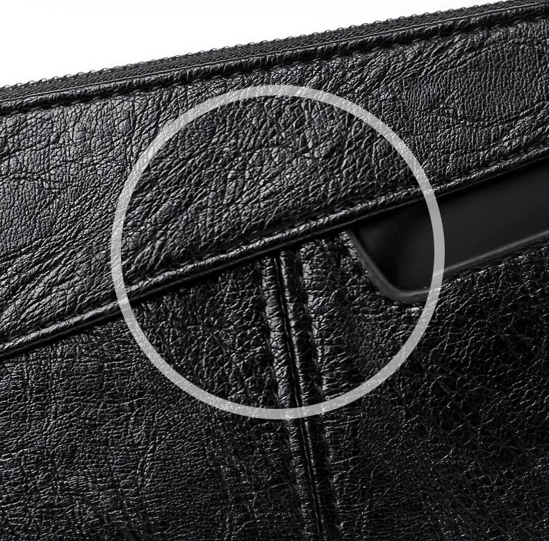 Bolso de mano para hombre, tipo sobre, de piel suave y gran capacidad, para teléfono móvil, tipo cartera (2006)_voghion.com