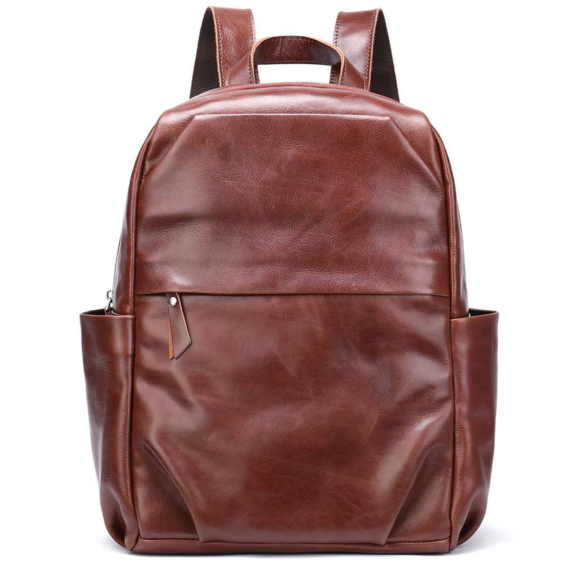 Hochwertiger Herren-Rucksack aus echtem Leder für Business und Reisen, geräumiges 15-Zoll-Laptopfach, langlebige und stilvolle funktionale Computer-Schultasche_voghion.com