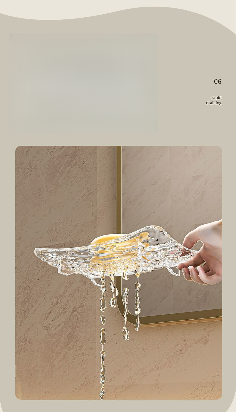 Luxury Dish For Home Use, High-end, Stylish, Drainable Holder, Creative And Unique Single-layer Storage Soap Rack_voghion.com