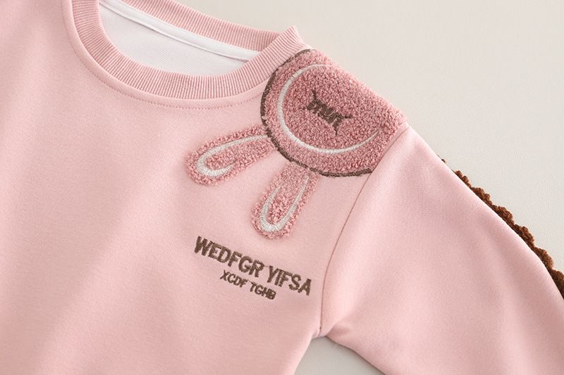 Children's Clothing 2025 Spring Autumn New Collection 0-4 Year Old Middle and Small Girls' Towels Embroidered Rabbit_voghion.com