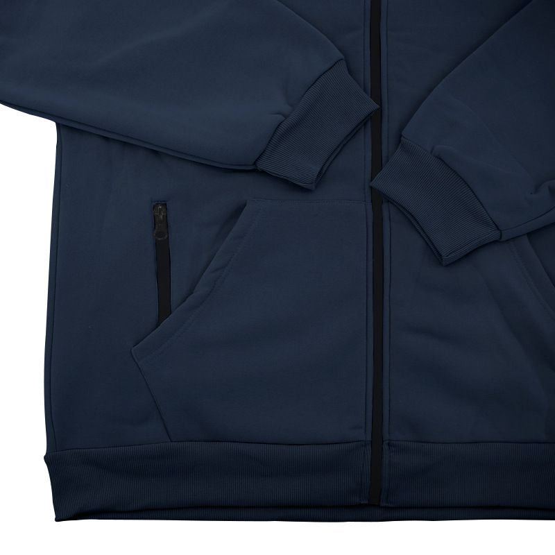 Herrkläder höst och vinter herr enfärgade långärmade byxor med huva sport fritid plus sammet varm tjock kostym_voghion.com