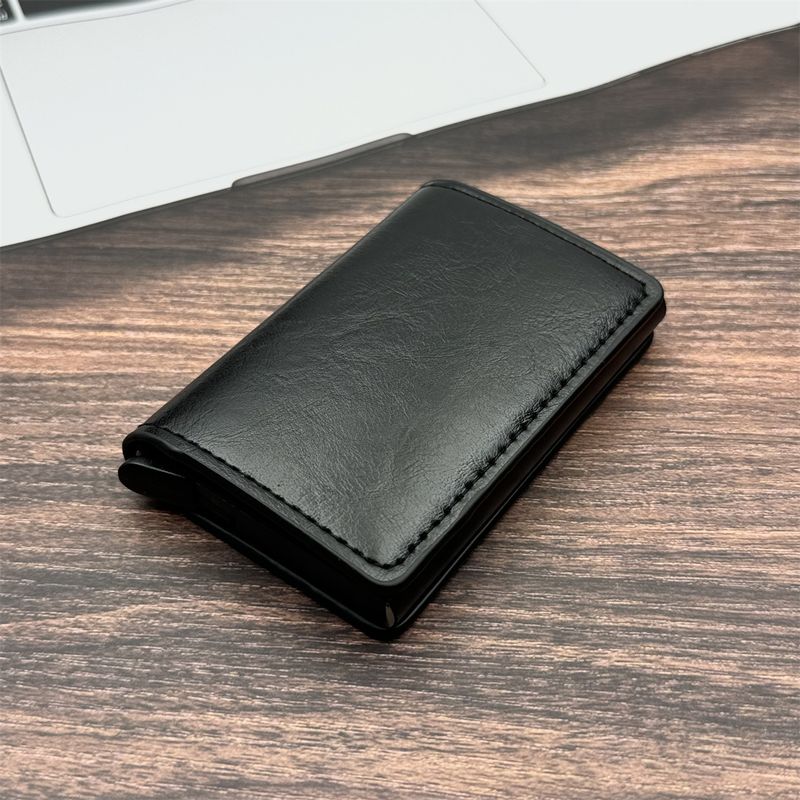 Férfi lopásgátló kefe demagnetizáció elleni szénszálas RFID alumínium ötvözet bankkártya csomag_voghion.com