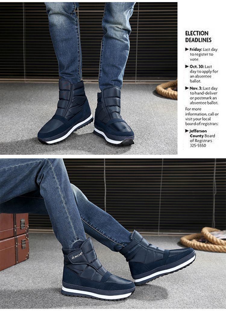 Herenschoenen Winter Warm Slee Bodem Lage Enkellaarzen_voghion.com