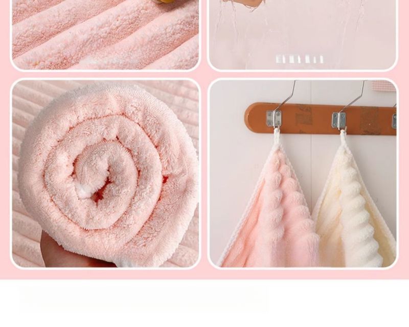 Serviette de bain en polaire corail, bonnet de séchage pour cheveux, ensemble de deux ou trois pièces pour femmes, nouveau, portable, enveloppant, absorbant pour adultes_voghion.com