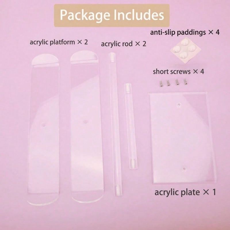 2 supports de cheveux en acrylique, organisateur transparent pour accessoires de cheveux et bandes de maintien, hauteur 20 cm_voghion.com