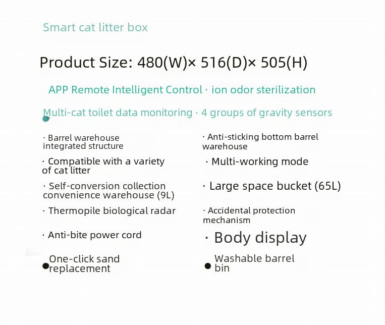 Bac à litière intelligent pour chat Hot Pet, transfrontalier, nettoyage automatique, déodorant électrique, machine à litière pour chat entièrement fermée_voghion.com