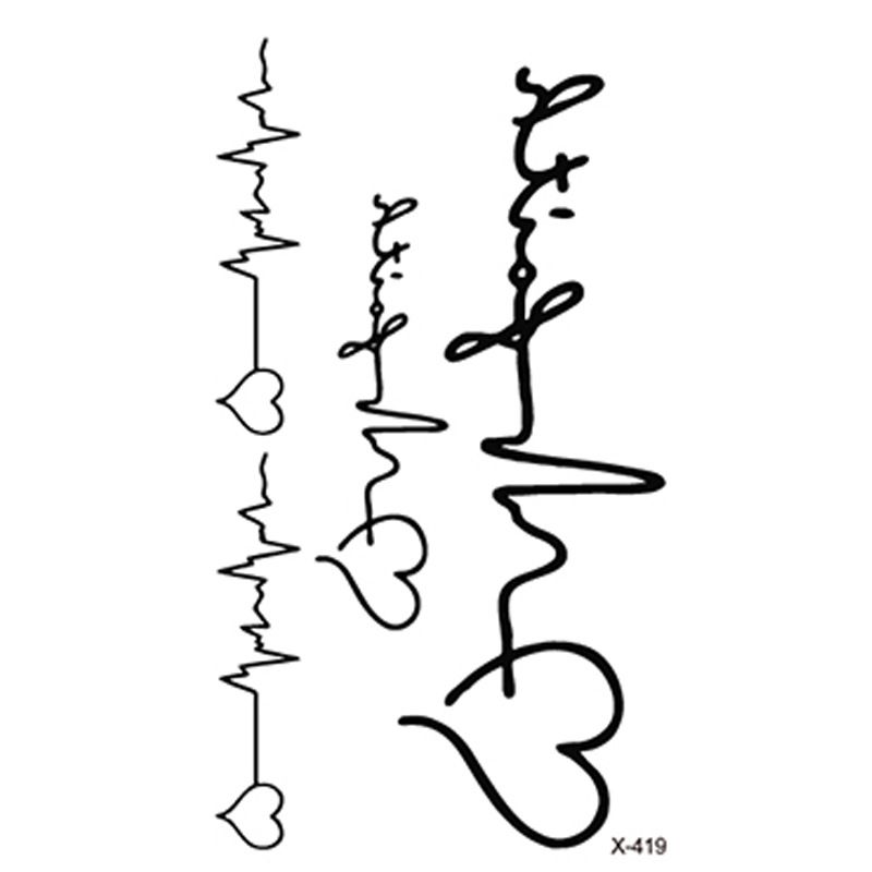 Fresh Style Text Fashion English Letter Waterproof Tattoo Stickers_voghion.com