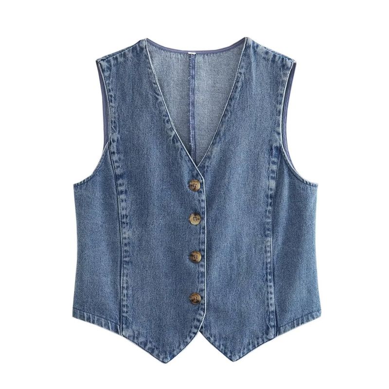 Y2K 2024 Estate Nuovo Stile Indossare Gilet da Cowboy Donna B88464_voghion.com