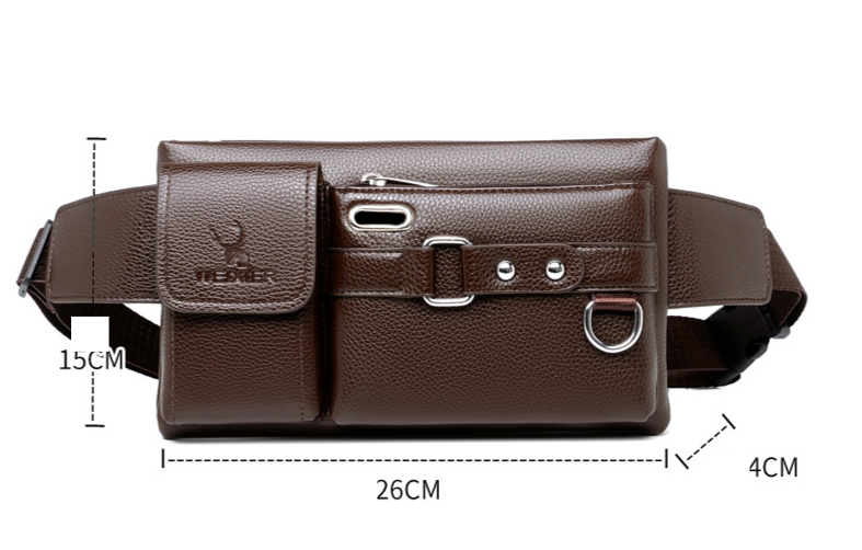 Borsa a tracolla Marsupio sportivo Marsupio multifunzionale per esterni Borsa per cellulare Borsa a tracolla in PU Marsupio da equitazione Uomo_voghion.com