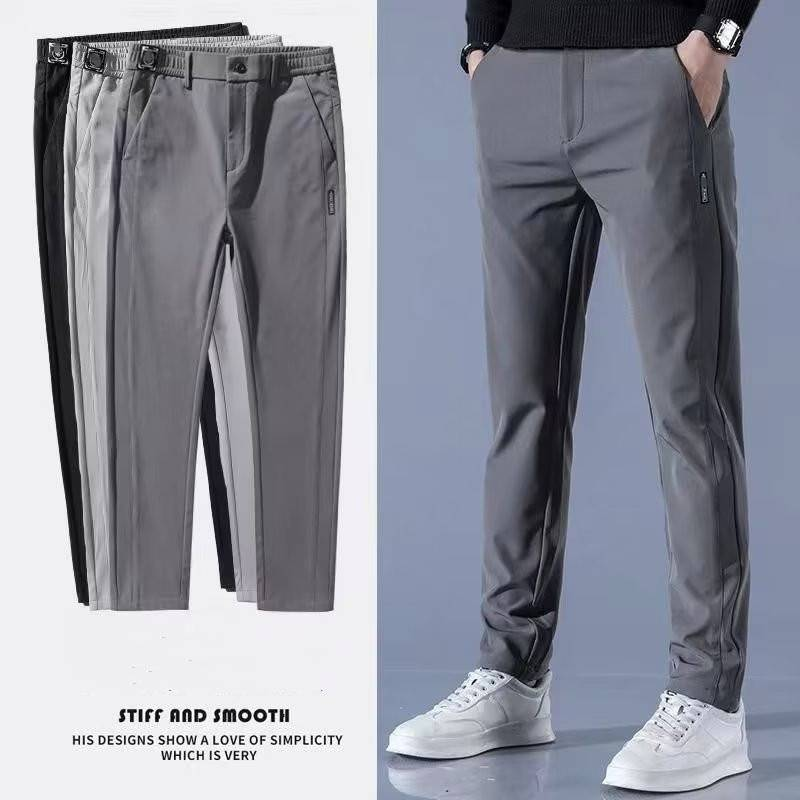 Erkek Giyim Moda Pantolon Bahar Trendi Erkek Düz Renk Yeni Günlük Dış Giyim_voghion.com