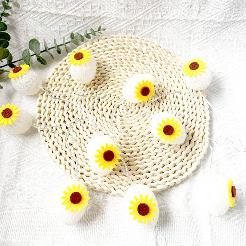 Luce a forma di uovo di Pasqua, luce a LED colorata, luce lampeggiante, stringa di girasole, palla di cotone, forma di uovo, cartone animato, luce d'atmosfera_voghion.com