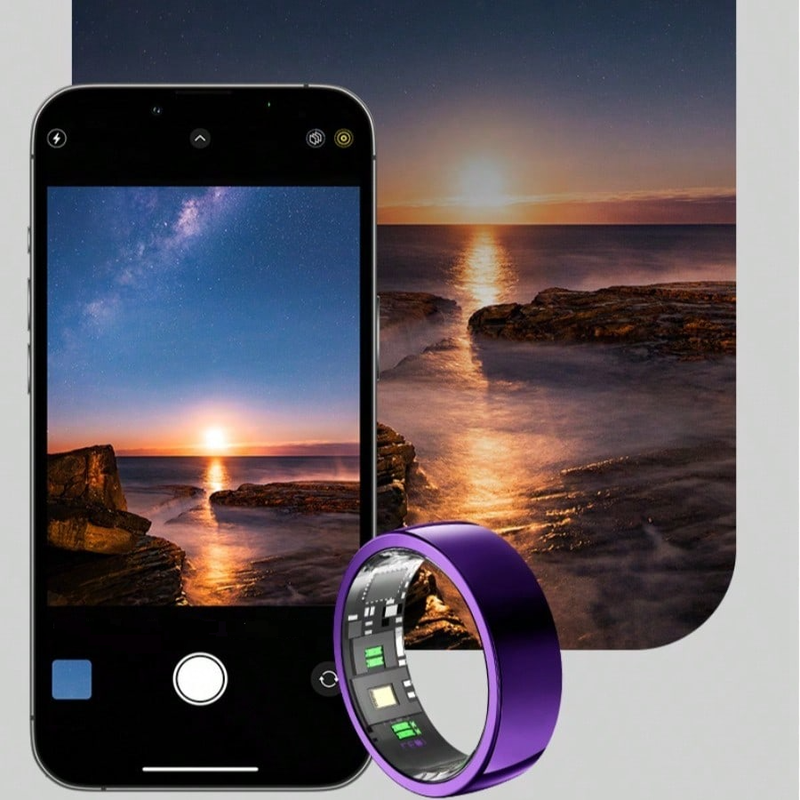 Smart Ring kann kurze Videos per Wischgeste anzeigen, E-Books, Herzfrequenz, Blutsauerstoff, Schlafüberwachung, Schrittzähler für Übungen, Foto mit Fernbedienung, PX01 Smart Ring_voghion.com