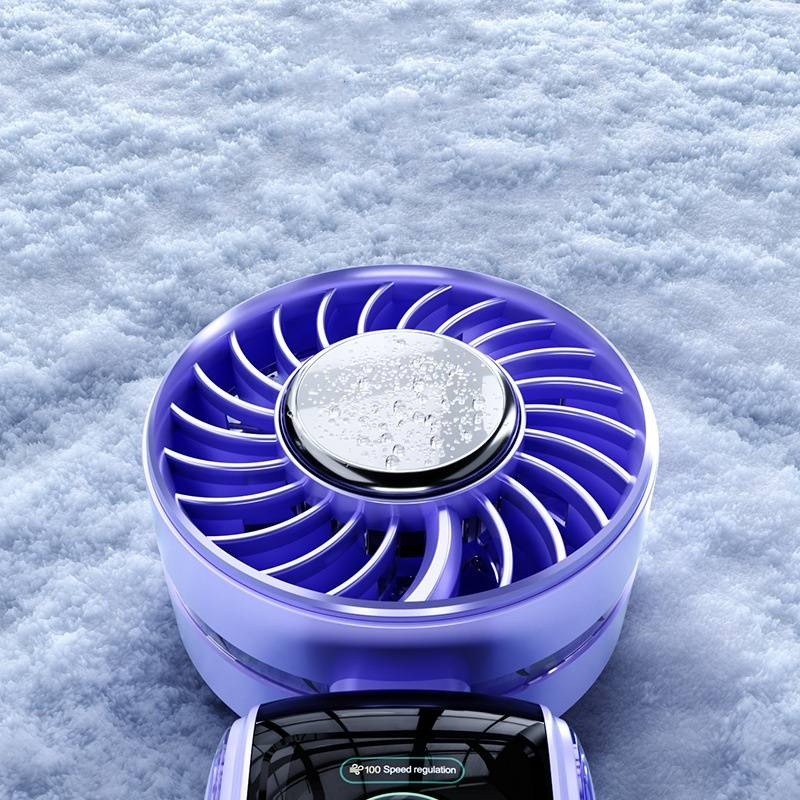 2025 New Ice Pack High Speed Fan Semiconductor Cooling Handheld Fan Portable Charging Folding Small Fan_voghion.com