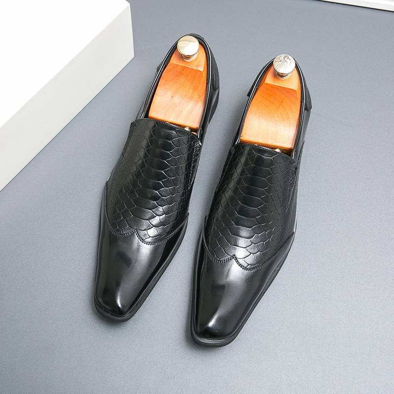 Shoes For Men Dress British Business Party Slip On Black Point Toe Fashion Casual Formal Suit Handmade Men Shoes_voghion.com