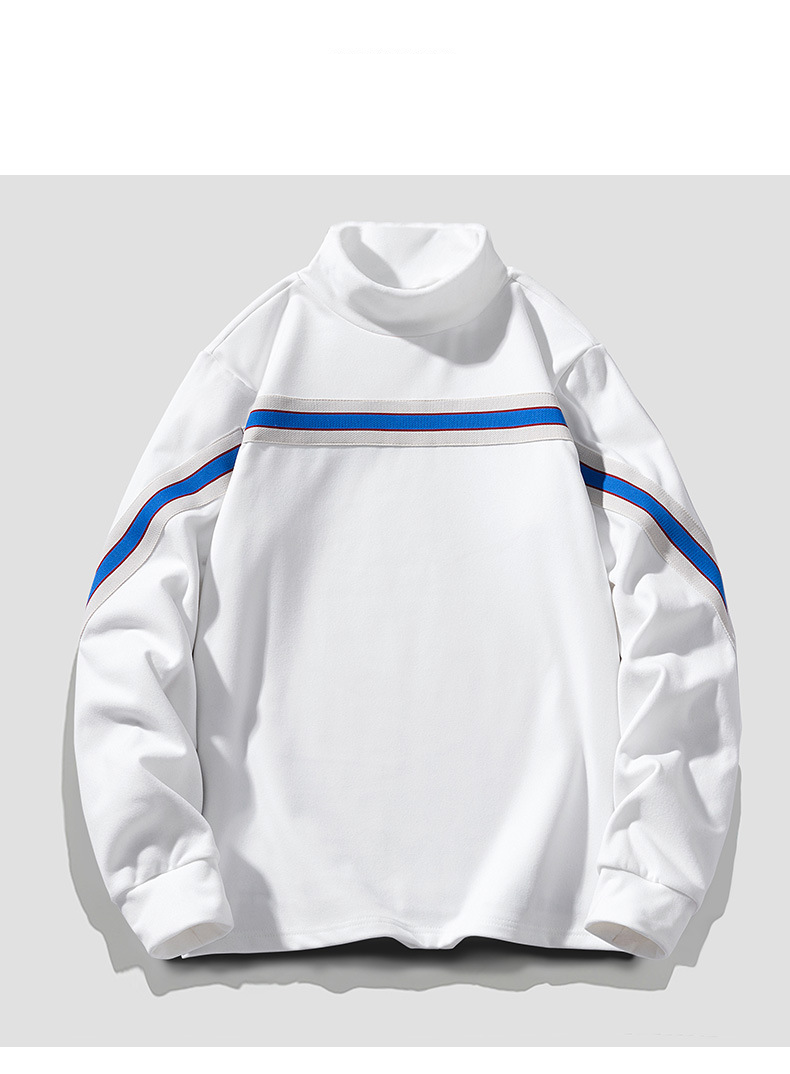 Heren thermisch basislaag shirt – halfhoge hals, lange mouwen, warm ondershirt (wit, donkergrijs, zwart, kaki, bruin)_voghion.com