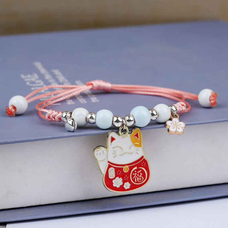 Jingdezhen-Keramik – Perlenarmbänder mit Charakteren, handgefertigt – mit Emaille-Anhängern und Blumenanhängern für den täglichen Gebrauch, für eine verspielte und stilvolle Atmosphäre_voghion.com