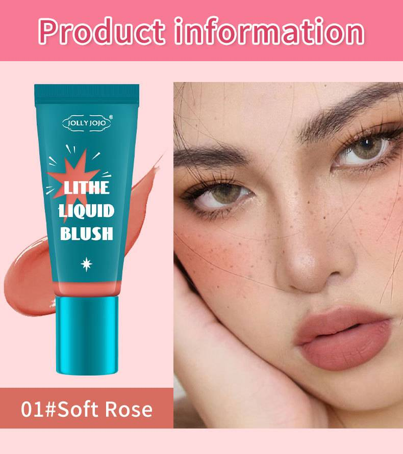 JOLLYJOJO Liquid Blush: Vielseitig einsetzbar für Lippen und Wangen, natürliche Kontur, glatt und zart, Einzelfarbe_voghion.com