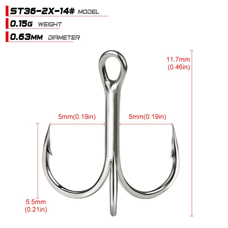 Lure Treble Bright Tin Fish With Barbs Triple Anchor Double Reinforced High Carbon Steel Bait Hook Fishing Gear_voghion.com