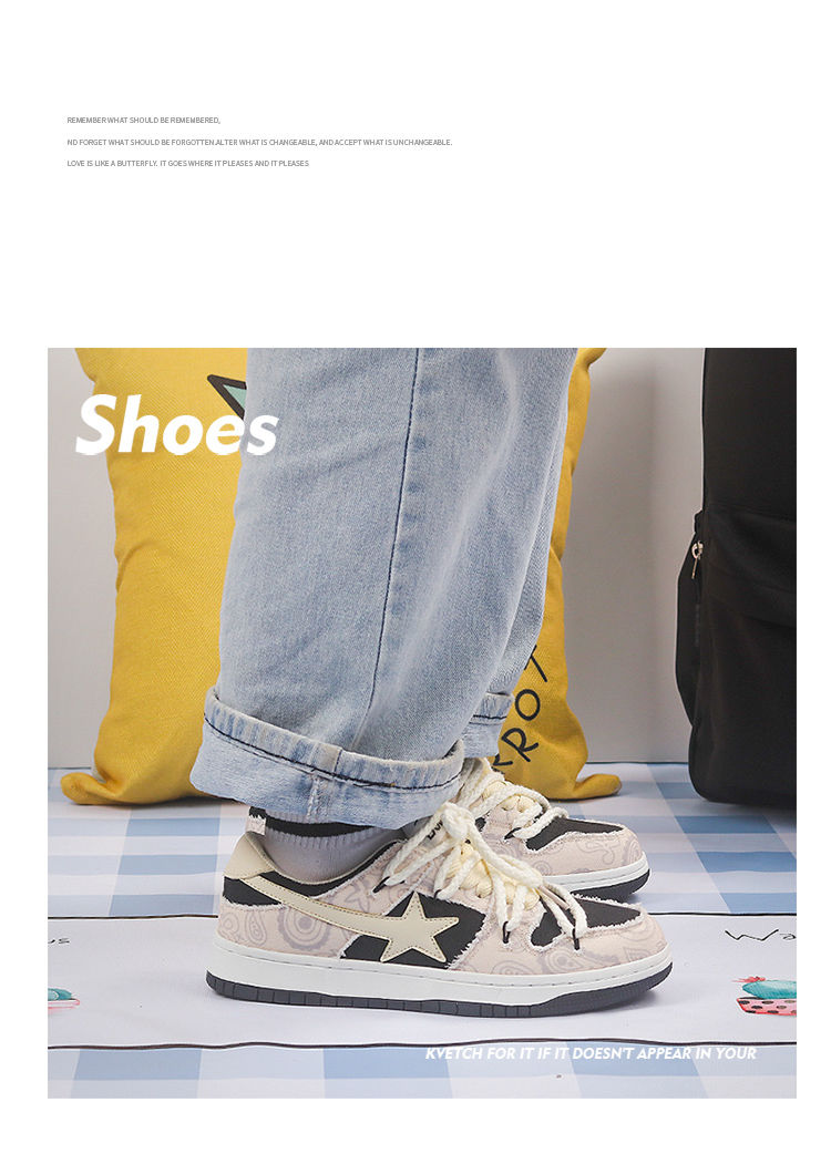 Nieuwe China-Chic Kleine Ster Liefhebbers Mannen en Vrouwen Skateboarden Sh Canvas Dubbele Sh Touwen Veelzijdige Koreaanse Student_voghion.com