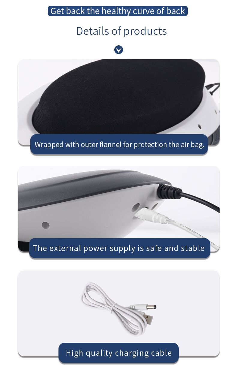 Elektrisches Traktionsgerät, Taillenmassagegerät mit Wärme, Linderung von Müdigkeit in der Lendenwirbelsäule, Rückenstrecker bei Ischiasschmerzen_voghion.com