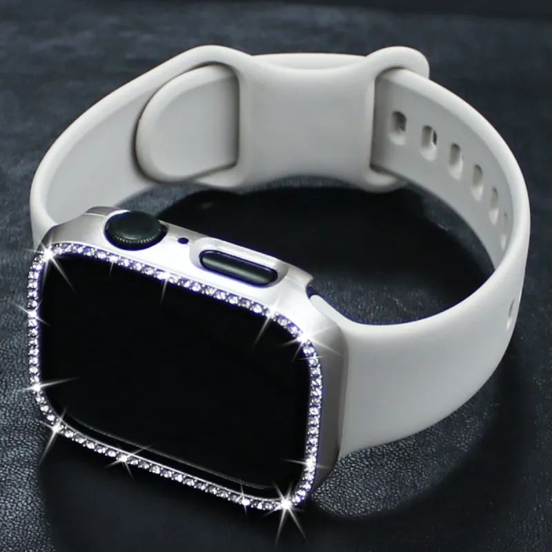 Silicone Band For IWatch 45mm 41mm 44mm 40mm Screen Protector Case And Sport Strap IWatch Series 9 8 7 6 5 4 SE Bracelet_voghion.com