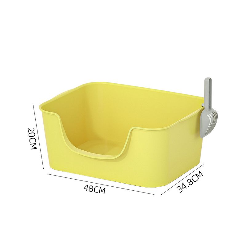 Quadratische Box, groß, mittel, halbgeschlossene Badewannentoilette, spritzwassergeschützt, integrierte Katzentoilette_voghion.com