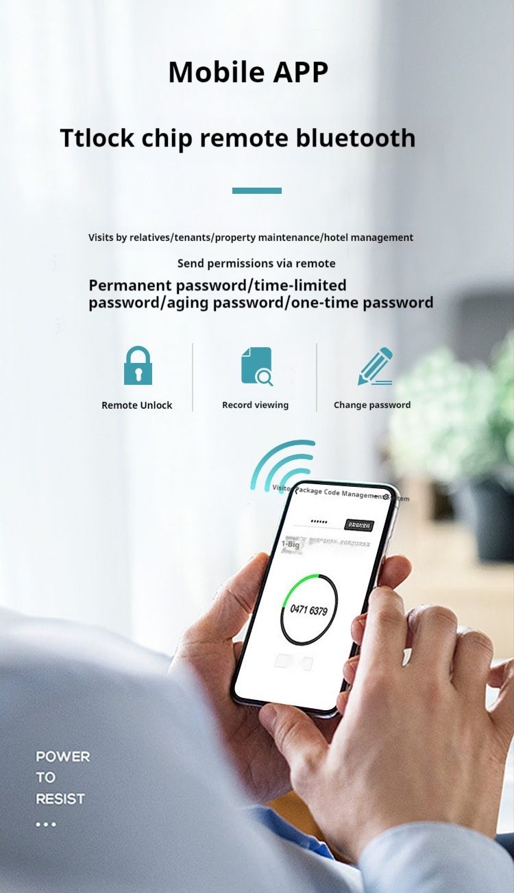 Appartement Hotel Kaart Slot App Afstandsbediening Intelligente Vingerafdruk Slot Houten Deur Bluetooth TTlock Vingerafdruk Slot_voghion.com