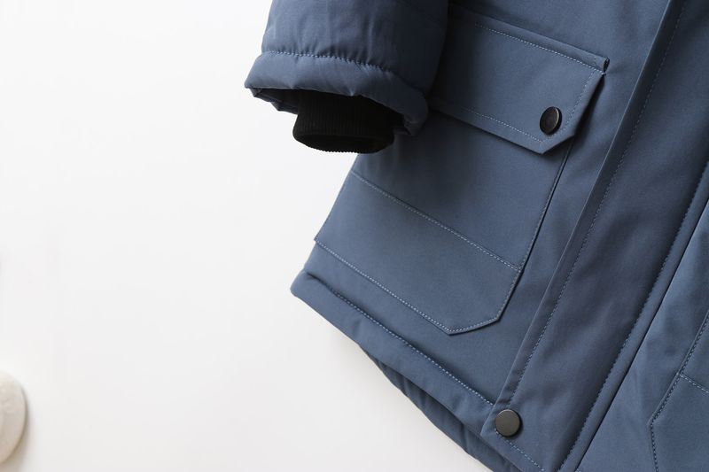 Boys' Color-Block Fleece-Lined Padded Jacket – Thick Winter Coat With Hood (120-170cm, 4 Colors)_voghion.com