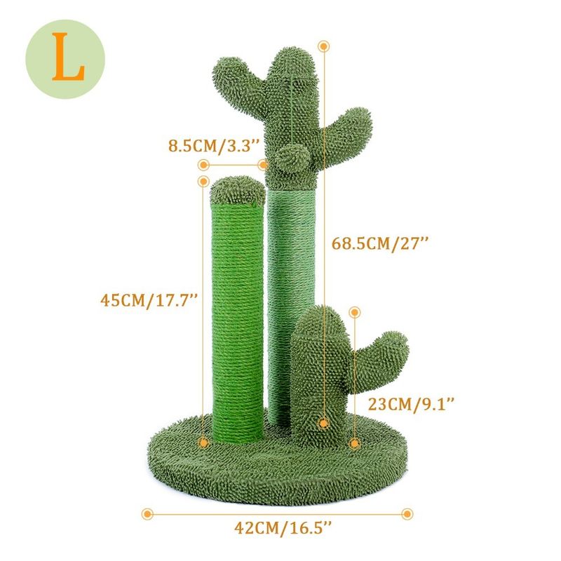 Pet Supplies Cute Cactus Tree Pet Cat Toy With Ball Scratching Post_voghion.com