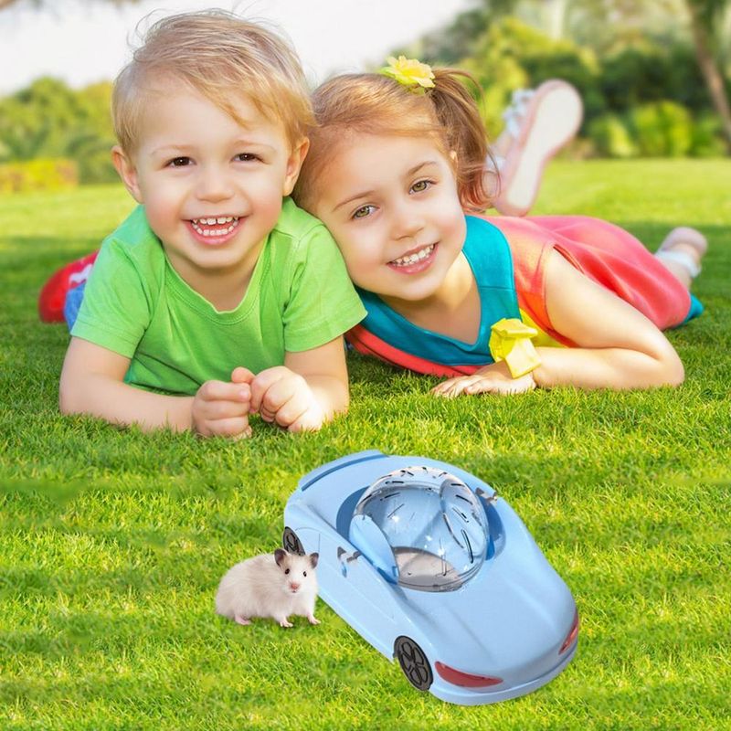 Hamster Running Ball Car Toy Small Pet Toy Funny Creative Small Pet Running Ball Exercise Wheel For Hamsters Ferret Small Animal_voghion.com