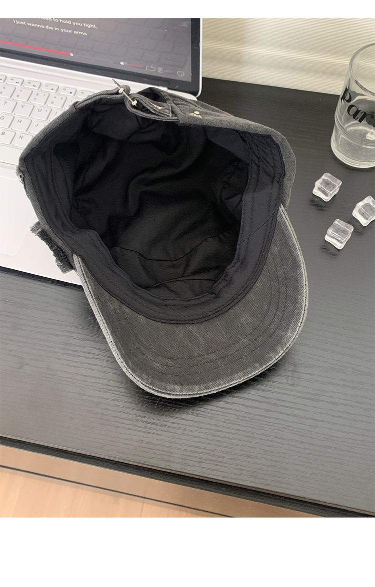 studded Zipper Flats,Designed For Women,Niche Heavy Craftsmanship,Y2K Trendy Cool Baseball Cap_voghion.com