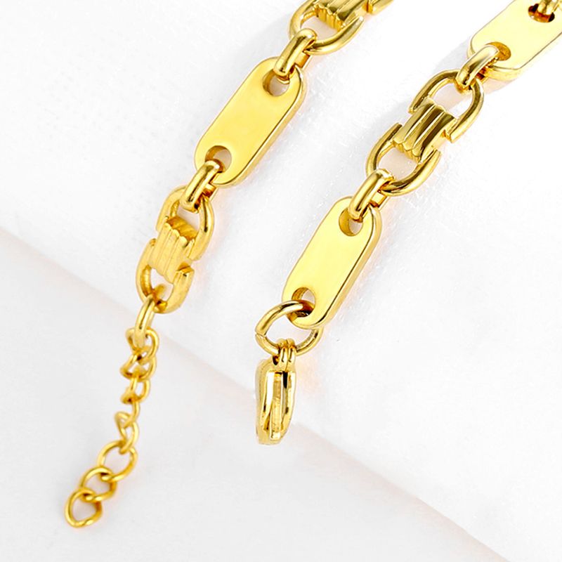 Women's Jewelry Set Fashion New Design Simple Temperament Charm Bracelet Gold Plated Stainless Steel Oval Coffee Bean Bracelet_voghion.com
