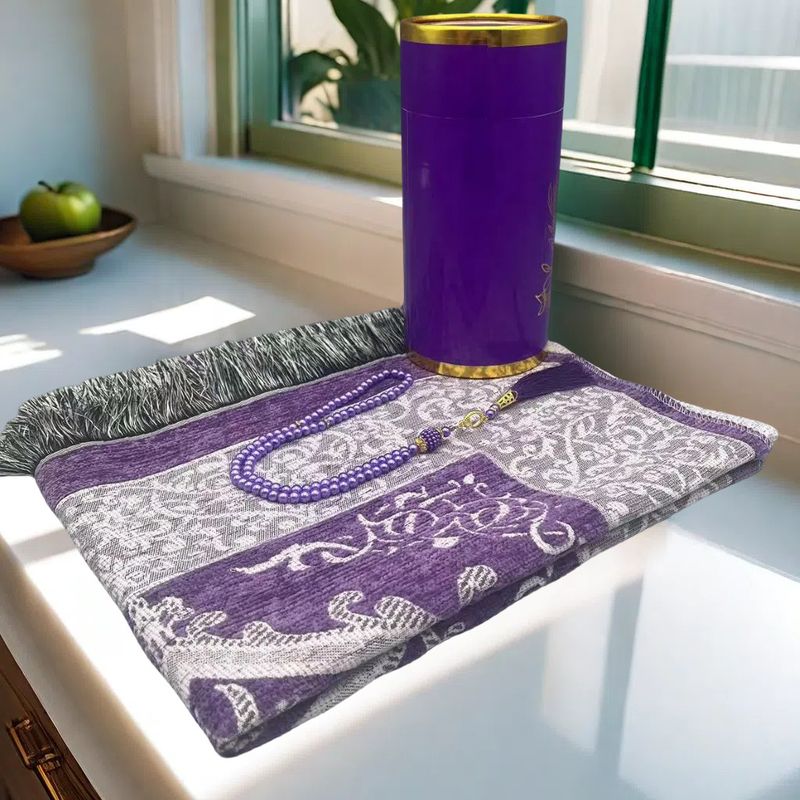High-Quality Beads Prayer Mat Blanket Exquisite Gift Set Plush_voghion.com