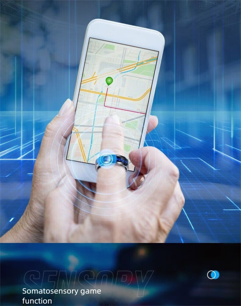 Ultra İnce Akıllı Yüzük Otomatik Gerçek Zamanlı Oksijen Kalp Atış Hızı Kan Basıncı Uyku Sağlığı İzleme Uzaktan Kumanda_voghion.com