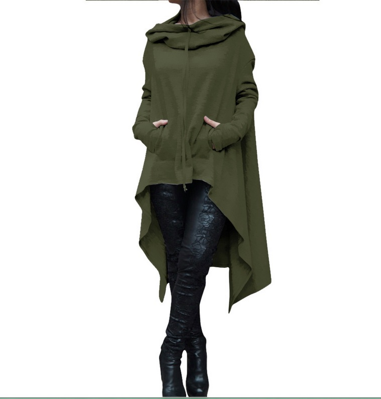 2020 Autumn Winter Solid Color Casual Long Sleeved Hooded Sweatshirt For Women In 10 Colors And Size 8_voghion.com