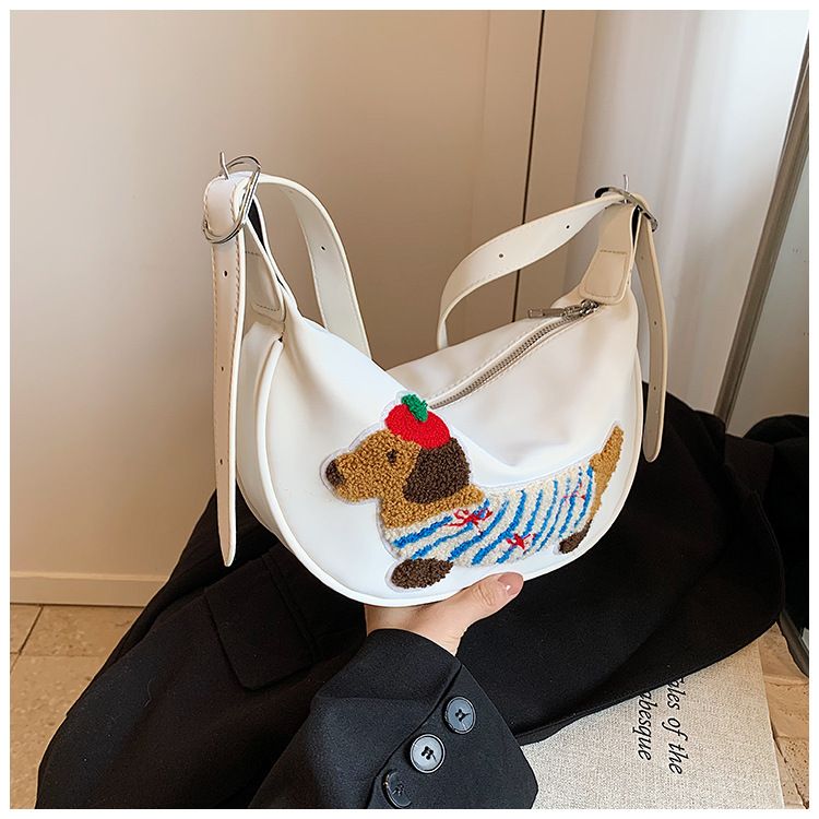 2024 new Korean version nylon canvas women's niche armpit casual bucket bag, large capacity handbag_voghion.com