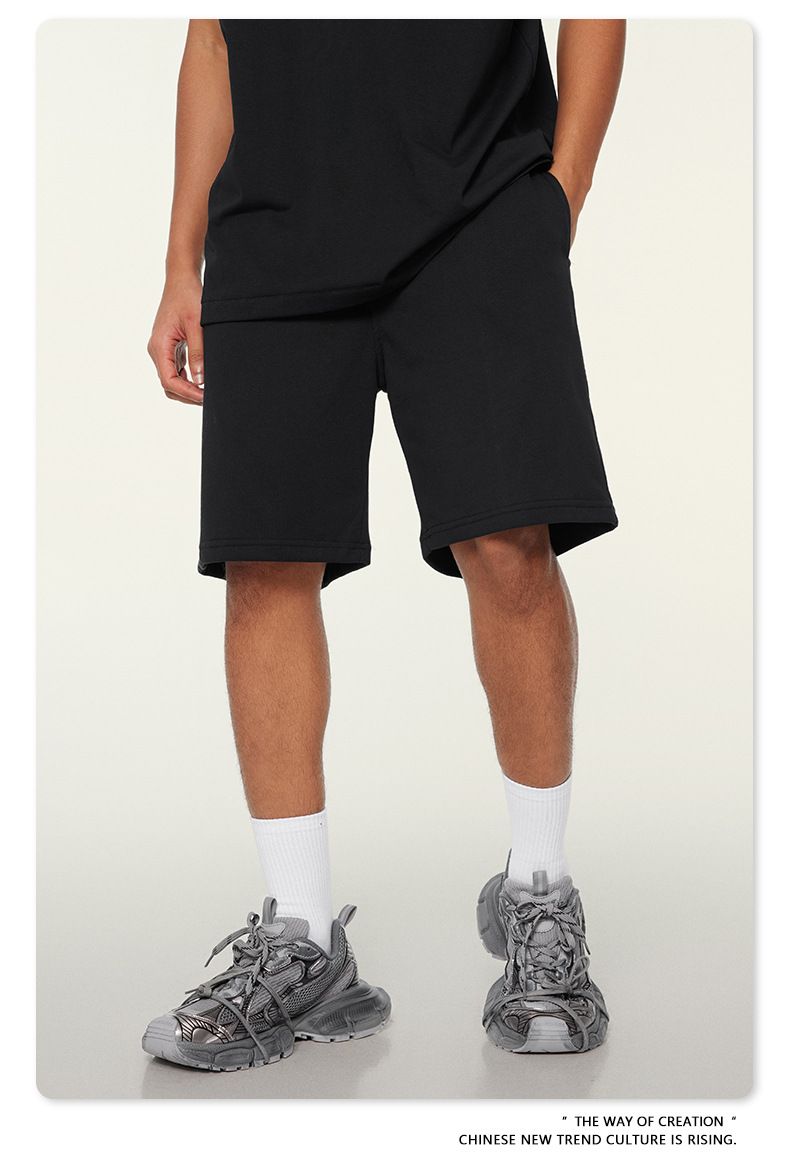 Herren 2024 Frühjahr und Sommer 280G Basic-Shorts, lockere Fünf-Punkt-Hosen der Jugendtrendmarke, Sommer-Herren-Shorts_voghion.com