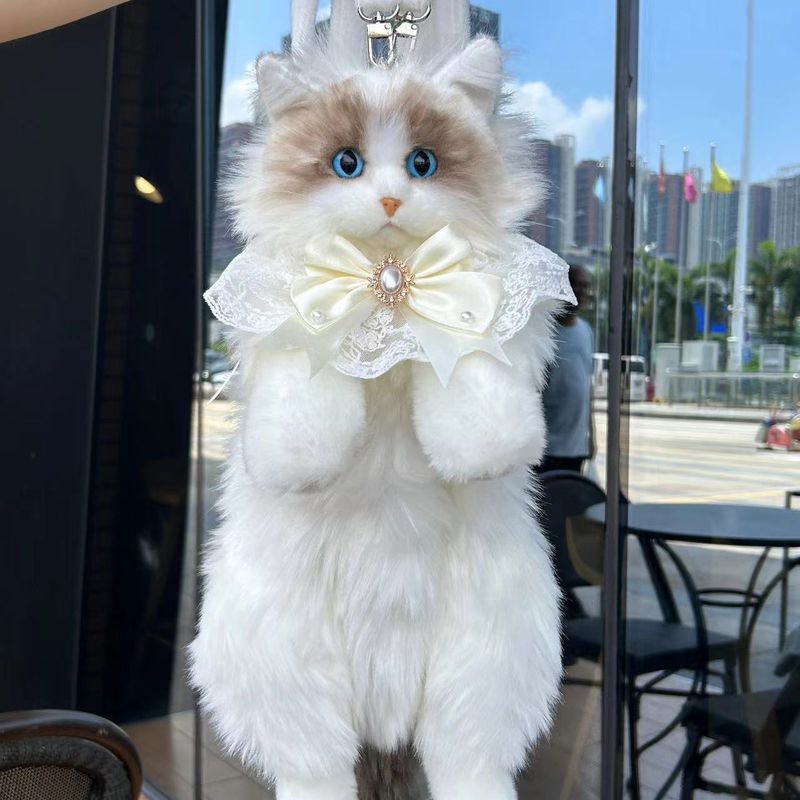 Simulation Katze Rucksack Kätzchen Plüsch Puppe Spielzeug Geburtstagsgeschenk Mädchen_voghion.com