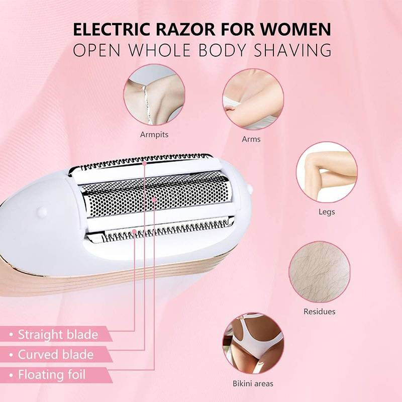 Epilator - Opluedbar fir d'Gesiicht, Epilator mat 2 Geschwindegkeeten an 36 Pinzetten, Fraebeen/Gesiicht/Bikini/Äerm, Elektresch glat Haut fir Männer a Fraen_voghion.com