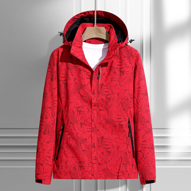 Vêtements pour femmes Veste camouflage feuille d'érable Veste d'extérieur coupe-vent imperméable mince monocouche Softshell Vêtements d'alpinisme couple_voghion.com