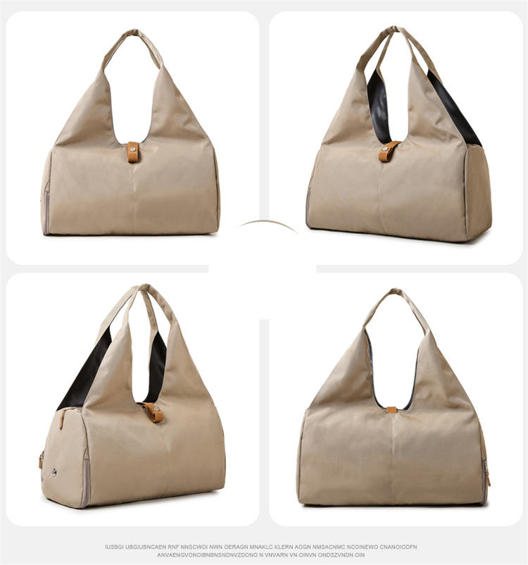 Separate Shoe Compartment Dry And Wet Separation For Yoga Mat Portable Multi-functional Gym Bag Sports Single-shoulder Bag Handbag_voghion.com