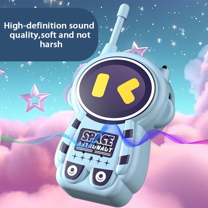 Spaceman - Ultralangdistanse, oppladbar, trådløs walkie-talkie med tema for barn med en rekkevidde på 1000 meter._voghion.com