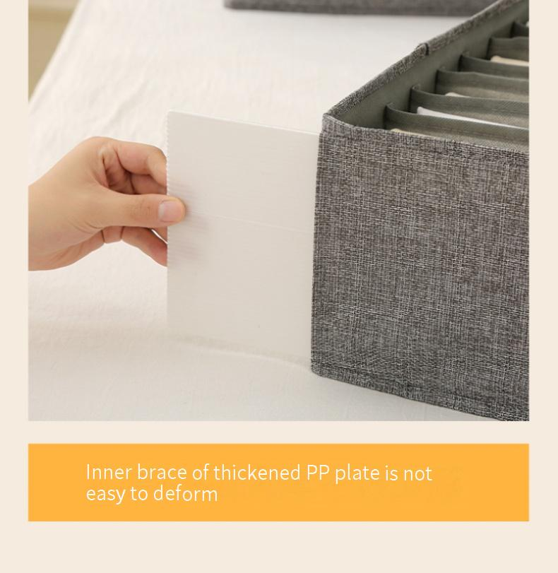Foldable Clothes Storage Box With Double Compartments - Drawer Organizer For Underwear Socks & Pants Dustproof & Space-Saving_voghion.com