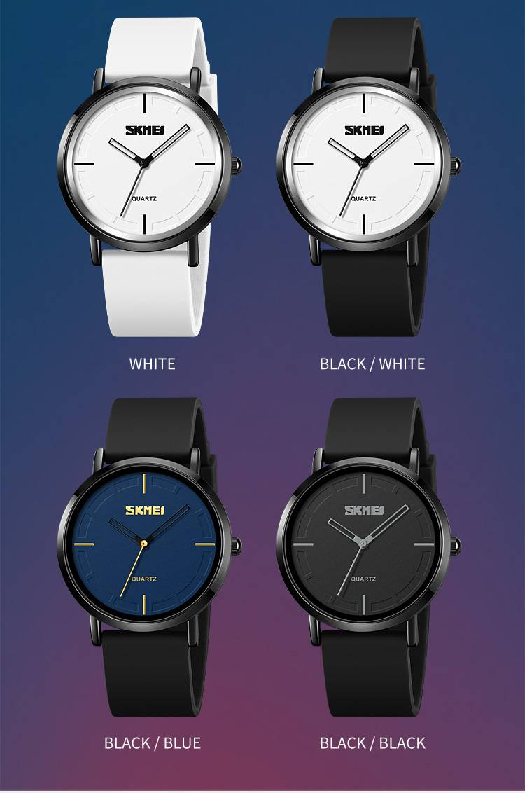 SKMEI Colorful Minimalist Quartz Smartwatch 2050 Fashionable Casual Design. Versatile Contrast Colors._voghion.com