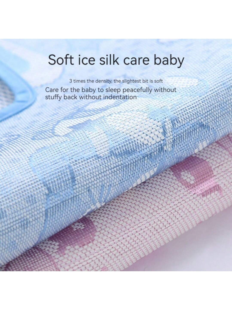 Alfombrilla de seda fría para cochecito de bebé, universal, para silla de comedor, transpirable, para paraguas infantil, alfombrilla refrescante para coche_voghion.com