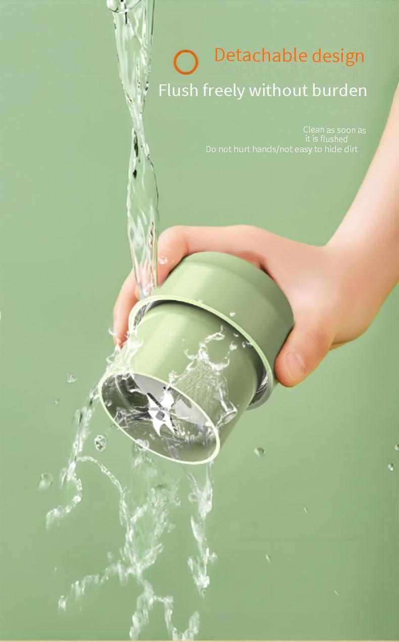 Licuadora portátil personal con batería recargable por USB, vaso para batidos de viaje de 420 ml, 4 cuchillas para frutas y verduras, material ABS de grado alimenticio._voghion.com